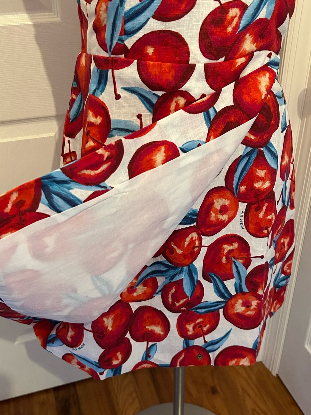 Farm Rio Cherry Blossom Sleeveless Mini Dress - Picture 6 of 8